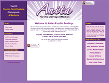 Tablet Screenshot of anitaspsychicreadings.com